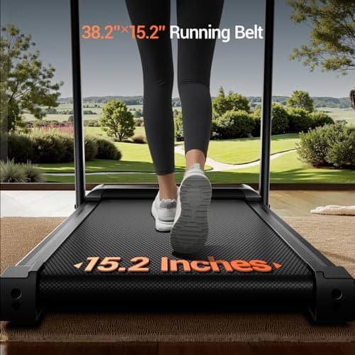 15% Incline Treadmill with Handles, 3-in-1 Portable Treadmills for Home and Office, Treadmills, 3.0HP Quiet Foldable Walking Pad Treadmill with Three Screen Display 5