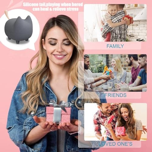 gingo Portable Bluetooth Speaker, Mini Wireless Speakers with Clarity Stereo Audio, MP3 Player,Super Bass,TWS Pairing,40H Playtime,BT5.3,Powerful Rich Room-Filling Sound, Cute Pet Speaker (Grey) 8