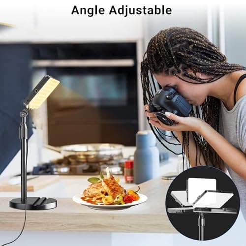 2-Pack LED Video Light with Stand, Home Studio Back Lights, Photo Lights with Color Filters for Close Photography Lighting YouTube Video Recording, Desk Game Steaming 6