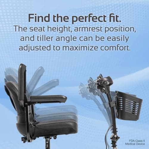 Rascal Venture 3-Wheel Portable Mobility Scooter for Travel, Easy Disassembly, Compact Design, 300 lb Capacity, Battery Included 9