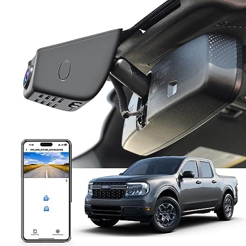 Mangoal 4K Dash Cam fit for Ford 1st Gen Maverick 2022-2024(Model A), XL XLT Lariat, Integrated OEM Look, UHD 2160P Video, Built-in WiFi, G-Sensor, Loop Recording, Free App, GPS, 64GB Card