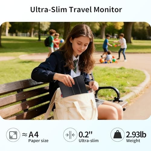 StarXnDa 14''Portable Gaming Monitor 144Hz 2560 * 1600p 2.5K,400Nits 100% sRGB HDR Freesync,Ultra-Slim Travel Monitor for Laptop Plug-Play with USB-C HDMI Magnetic Case 8