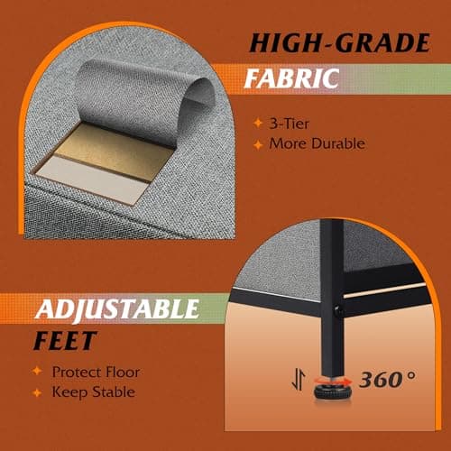 WLIVE Dresser for Bedroom with 5 Drawers, Wide Chest of Drawers, Fabric Dresser, Storage Organizer Unit with Fabric Bins for Closet, Living Room, Hallway, Dark Grey 7