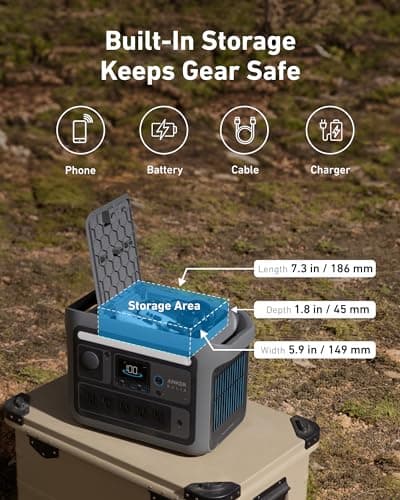 Anker SOLIX C800 Portable Power Station, 1200W (Peak 1600W) Solar Generator, Full Charge in 58 Min, 768Wh LiFePO4 Battery for Outdoor Camping, RVs, Road Trip, and Power Outages (Optional Solar Panel) 6