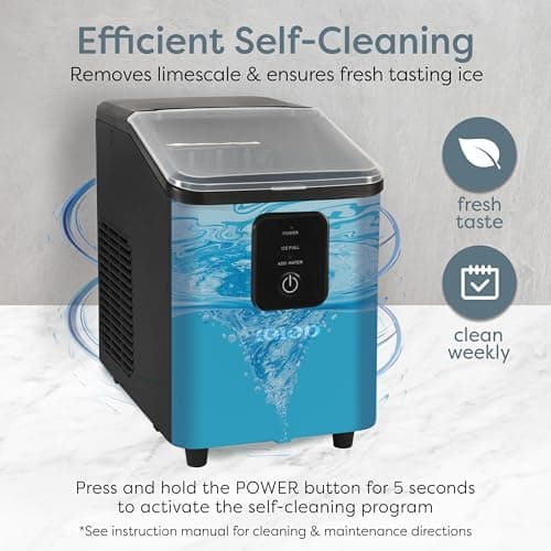 Igloo Portable Ice Maker with Scoop & Basket- Ice Maker with LED Control Panel & 1.5 Quart Water Tank-Ice Cube Maker Produces 26 Lbs. of Ice in 24 Hours With 8 Large or Small Cubes In 7 Minutes- Black 6