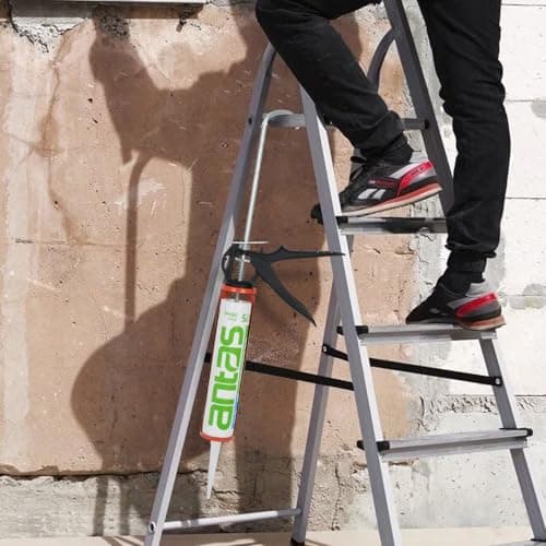 Caulking Gun, Adjustable Hand Caulk gun, Anti-dripping Regulating, Sealant Silicone Gun with Comfort Grip, Smooth Round Rod for 10oz Caulk tubes 7