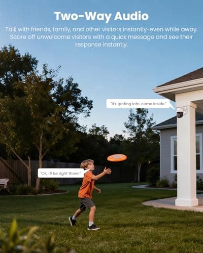 Hiseeu 4K 8MP Security Camera Outdoor, Wireless Home Security Camera with Pan & Tilt, WiFi Pro 2.4/5GHz, Auto Tracking, Color Night Vision, Two Way Audio, IP66, Plug in, No Subscription 7