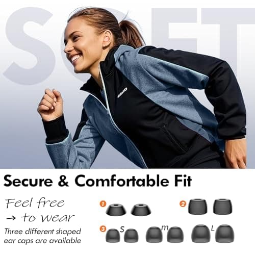 Lanteso True Wireless Bluetooth 5.3 Earbuds, 48H Playtime,Light Weight Headphones in Ear Buds Built in Mic Headset Premium Sound with Deep Bass,Clear Calls Earphones for Sports Workout Orange 6