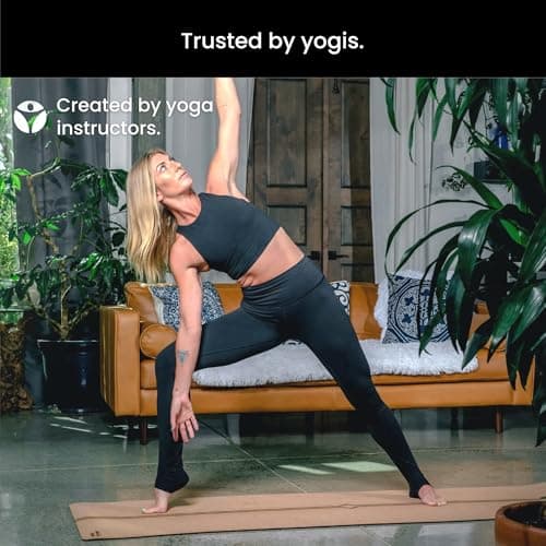 Luxury Cork Yoga Mat - Non Slip, Extra Thick Grip. Thicker, Longer, and Wider for More Comfort and Support. Tough Enough For Hot Yoga. Natural, Non Toxic, and Eco Friendly. Optional Alignment Lines. 9