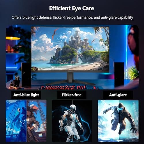 Z-Edge 27 inch Curved Gaming Monitor, FHD 1080P 300Hz 280Hz 240Hz Curved Monitor 1500R Computer Monitor, MPRT 1ms Monitor, FreeSync, Low Blue Light,16.7M Colors, UG27S 2X DP and 2X HDMI 8