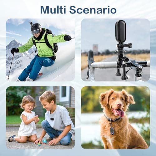 Li&Lu 4K Thumb Action Camera, Sports & Action Video Cameras Portable for Cycling, Motorcycle (with 64G-Card, Black) 7