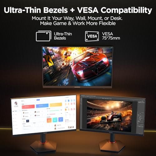 KOORUI G2511E 24.5 Inch Gaming Monitor, 320Hz 1ms Fast IPS PC Monitor, FHD 1080P, HDR 400, 95% DCI-P3 Color Gamut, Adaptive Sync Compatible, Ergonomic Stand, HDMI 2.0 & DP 1.4, Black 6