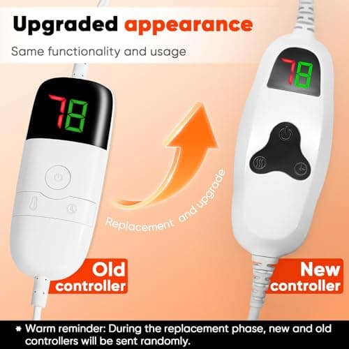 greenoak Heated Blanket Electric Throw 50"X60", Heating Blanket with 10 Heat Levels 1/2/4/6/8 Hours Auto-Off,Fleece Soft Sherpa Blanket,Gifts for Grandma Mom Seniors, Misty Grey 8