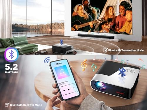 [Auto Focus/Auto Keystone] Smart Projector with WiFi and Bluetooth, Dolby Audio,DBPOWER Native 1080p Projector, Movie Projector, 50% Zoom with Carry Bag 5