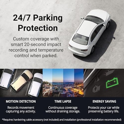 Thinkware F70 PRO Dash Cam 1080P FHD, Wi-Fi Car Camera, 140° Wide Angle, Super Night Vision, Smart Parking Mode, G-Sensor, Includes 32GB SD Card 8