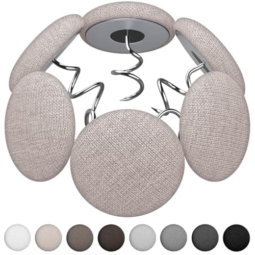 Flax Covered Button Twist Pins - for Bed Skirts Pins,Sofa,Upholstery,Armchair Caddies, Armrest Covers, Slipcovers (12, M-Light Brown 12)