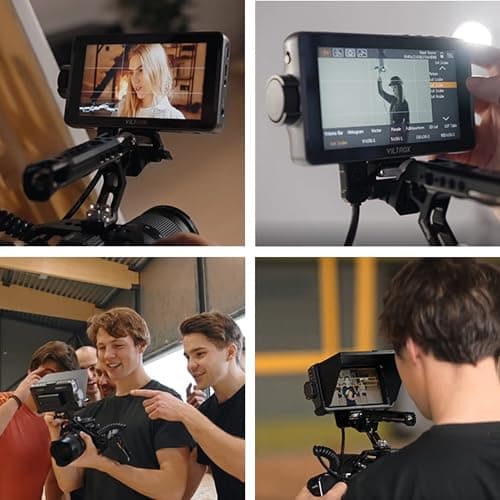 VILTROX Camera Field Monitor DC-550pro 5.5" Kit Touch Screen 4K HDMI DSLR Cameras Video Monitors with Sunshade Hood np-f550 Battery 5