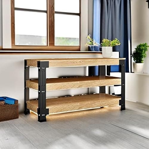 FLEXIMOUNTS Universal Steel Work Bench Leg Kit, Garage Storage Shelving Frame Workbench Customizable in Sizes and Colors, Maximum 96" Length, 48" Width, 35.4" Height, Black,Lumber Not Included 5