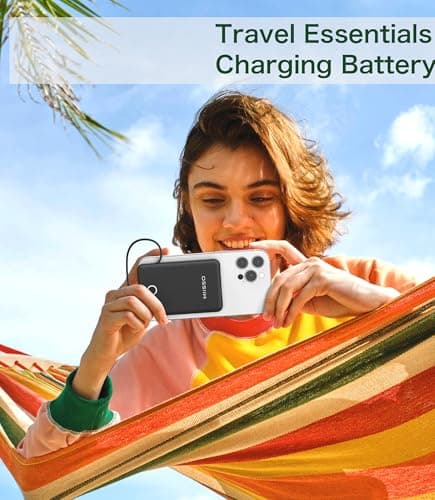 6000mah Ultra Slim Built in Cables Power Bank, Card Size Built in USB C Cords Battery Pack Portable Charger for phones, 3 Output External Battery Pack Compatible with iPhone, Samsung and Heated Vest 6