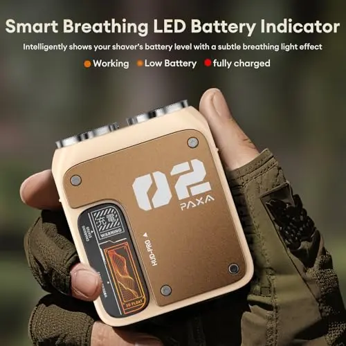 PAXA Mini Electric Shaver for Men,9000RPM Electric Razor for Men,Magnetic Dual-Head Rotary Pocket Shaver IPX7 Waterproof Wet & Dry for Shaving Face,USB-C Rechargeable for Home,Car,Travel(Yellow) 8