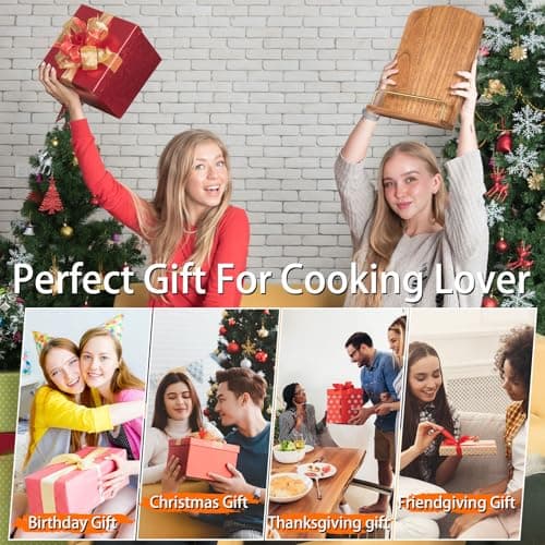 Cookbook Stand for Kitchen Counter Adjustable - Wood Recipe Book Holder for Convenient Cooking Fit iPad Tablet Recipe Book Holder 7