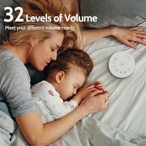 Color Noise Sound Machines Sleep White Noise Machine with 25 Soothing Sounds 32 Volume Levels 5 Timers and 4 Sound Categories and Memory Function for Kids Adults and Home 6