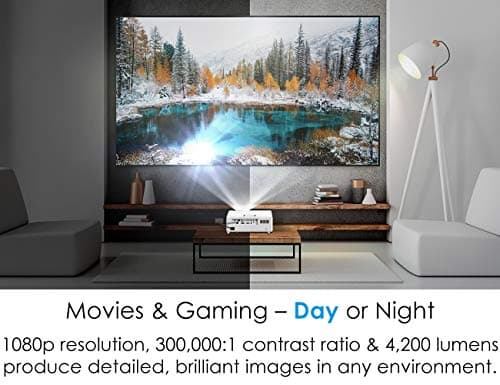 Optoma GT1090HDR Short Throw Laser Home Theater Projector | 4K HDR Input | Lamp-Free Reliable Operation 30,000 hours | Bright 4,200 lumens for Day and Night | Short Throw 6