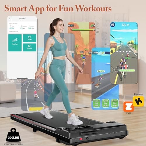 Incline Treadmill for Home, 300+ lb Capacity, Quiet Foldable Treadmills with Handle Bar, Compact Running Machine Walking Pad with APP 6