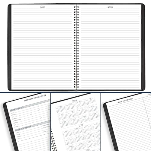 AT-A-GLANCE 2025 Appointment Book Planner, Weekly, 8-1/4" x 11", Large, Black (709500525) 8