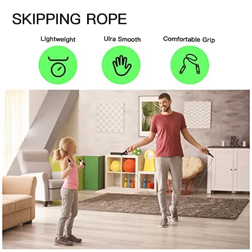 VIIBASE Pack PVC Jump Rope for Cardio Fitness - Versatile Adjustable Skipping Rope for Women Men Kids, Speed Jump Rope for Exercise,9 Feet 7