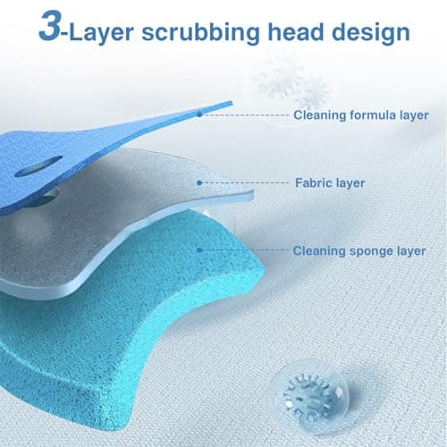 Saraudy Disposable Toilet Brush with 40 Refills, Toilet Bowl Brush and Holder with Toilet Scrubber Refills, Wall Mounted No Drilling, Space Saving, for Bathroom Cleaning (Grey) 5