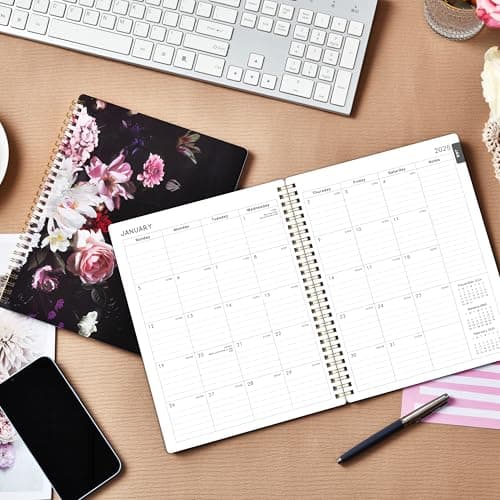 2025 Planner - 8" x 10", JAN. 2025 - DEC. 2025, 2025 Weekly and Monthly Planner, 2025 Planner/Calendar Spiral Bound with Sturdy Cover, Monthly Printed Tabs, Thick Paper, Twin-wire Binding 7