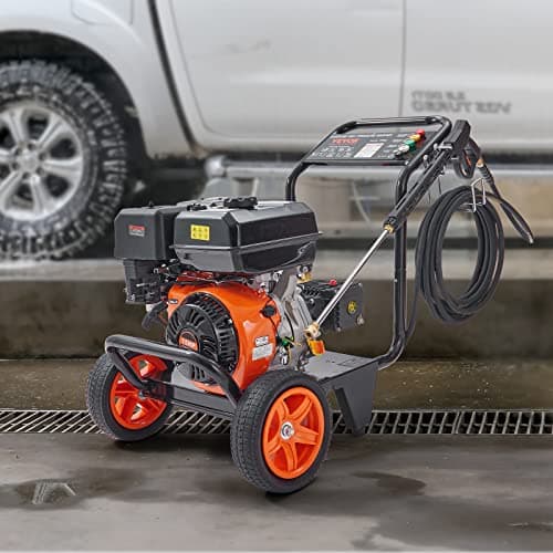 VEVOR Gas Pressure Washer, 4400 PSI 4.0 GPM, Gas Powered Pressure Washer with Copper Pump, Spray Gun and Extension Wand, 5 Quick Connect Nozzles, for Cleaning Cars, Homes, Driveways, Patios 8
