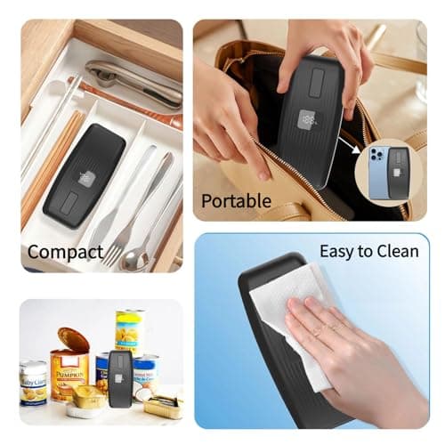 Electric Can Opener with LED Display, USB Rechargeable Electric Can Opener for Seniors & Arthritis, One-Touch Automatic Can Opener, Hands-Free, Smooth Edge, Compact, Cordless 6