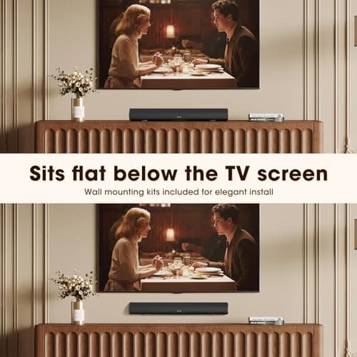 BESTISAN Soundbar, TV Sound Bar with Wired HDMI and Wireless Bluetooth 5.0 Home Theater System (28 Inch, Enhanced Bass Technology, 3-Inch Drivers, Bass Adjustable, Wall Mountable, DSP) 5