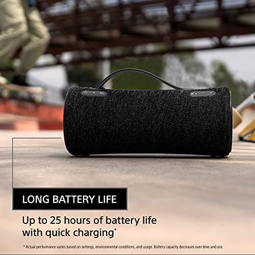 Sony SRS-XG300 X-Series Wireless Portable-Bluetooth Party-Speaker IP67 Waterproof and Dustproof with 25 Hour-Battery and Retractable Handle, Black- New 5