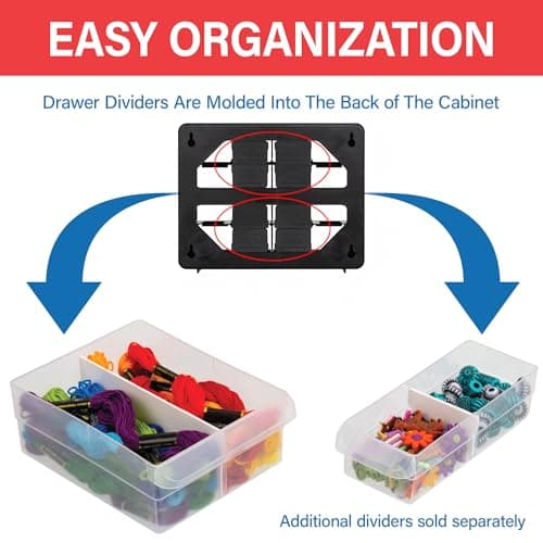 Akro-Mils 16-Drawer Plastic Drawer Storage Cabinet for Garage Organization, Beads, Makeup Organizer, Building Bricks Storage, Teacher Toolbox, 10-1/2" W x 6-1/2" D x 8-1/2" H, 10116 Black 5