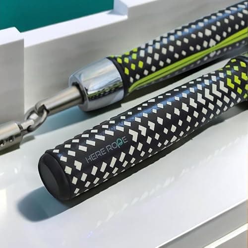 HEREROPE 1/4LB Weighted Jump Rope for Speed, Cardio, Boxing & Workout, Skipping Rope with Ball-bearing, Comfortable & Ergonomic Grip, Tangle Free Cable, Jump Ropes for Men Women Fitness 7