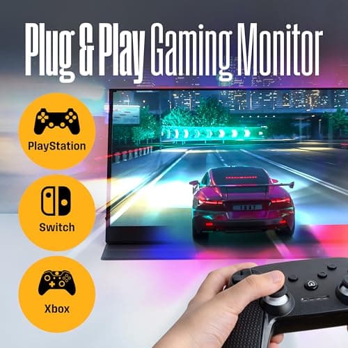 Westinghouse 15.6 Inch Portable Monitor for Laptop & Travel, 1080p, 60Hz, IPS Display, Full HD Screen with Magnetic Protective Cover, Built in Speakers, 1x Mini HDMI, 1x USB Type-C 6