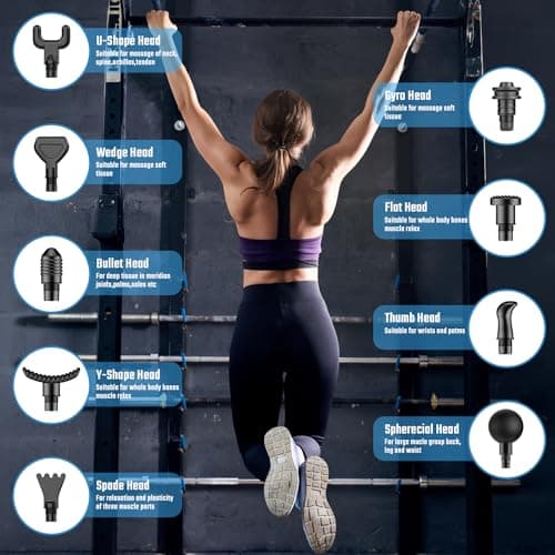 cotsoco Massage Gun, Muscle Massage Gun Deep Tissue Back Massager for Pain Relief, 20 Speeds Handheld Electric Massager Tool with Silent Brushless Motor, Suitable for Gym Office Home Travel 6