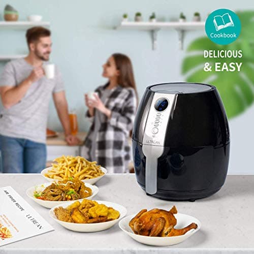 Ultrean Air Fryer, 4.2 Quart Electric Hot Airfryer Oven Oilless Cooker for Quick Easy Meals, Nonstick Frying Pot, UL Certified,1500w, Black 5