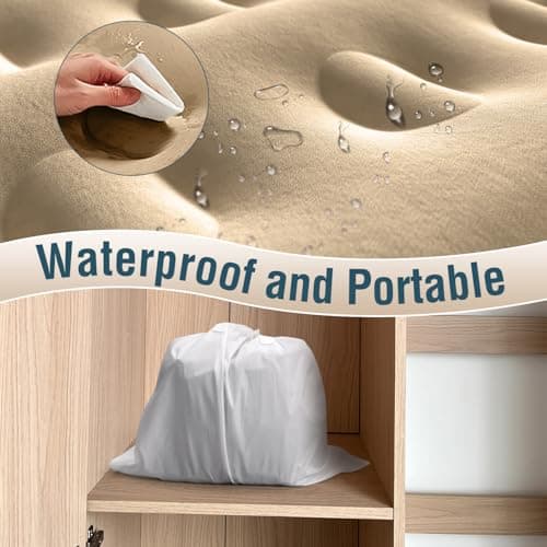 Ezyrest Air Mattress Queen with Built in Pump, Portable Air Bed for Camping & Guest, Antileak Blow Up Mattress with Soft Flocked Top, Foldable Queen Air Mattress with Built in Pump 7