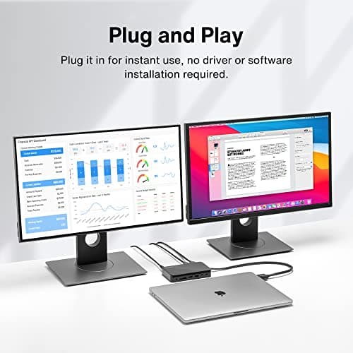 iVANKY 12-in-2 FusionDock 1 for M5 MacBook Dual 4K@144Hz Monitor (Docking Station for M5/M4 Base, M3/M2/M1 Pro/Max Mac)(150W Power Adapter, SD/TF, USB, RJ45, 3.5mm Audio) Plug and Play 5Gbps Dock Hub 7