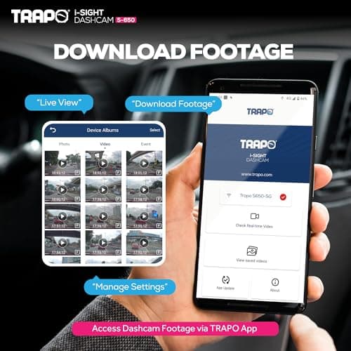Trapo S650 Dash Cam 2K HDR 2560x1440P Front and Rear Dash Cam, Car Camera with ADAS, Voice Control, Super Capacitor, Parking Surveillance, Built-in GPS & Wi-Fi, 60 FPS Front + 30 FPS Rear 11