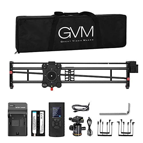 GVM Great Video Maker Camera Motorized Slider,48"/120CM,Automatic Round Trip,Time Lapse,Panoramic Shooting,Video Capture,Slider Smooth and Stable,with Battery 7