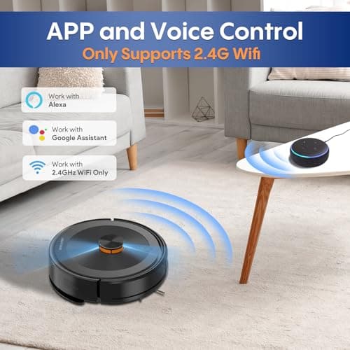Bagotte Robot Vacuum and Mop Combo,3 in 1 Robot Vacuum Cleaner with Mapping,LiDAR Navigation,4000Pa Suction, 150Mins Max, No-Go Zones, Vacuum Robot for Pet Hair,Carpet,Hard Floor 7