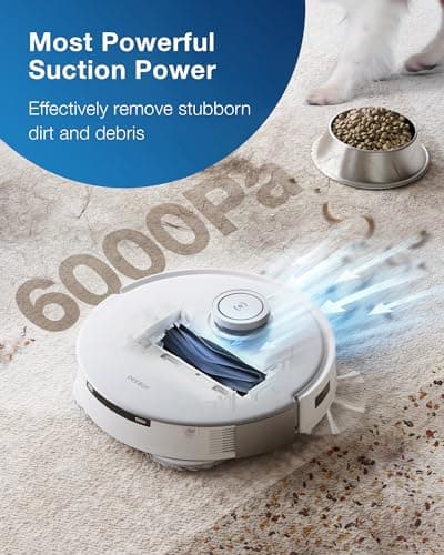 ECOVACS DEEBOT T20 Omni Robot Vacuum and Mop, Hot Water Mop Washing, Self-Emptying, Hot Air Drying, 6000Pa Suction, OZMO Turbo Spinning Mop with Auto Mop Lift, Obstacle Avoidance, YIKO Voice Assistant 6
