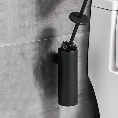 Toilet Brush and Holder, Toilet Brush 304 Stainless Steel, Toilet Bowl Brush for Bathroom with Durable Scrubbing Bristles, Splash-Proof 6