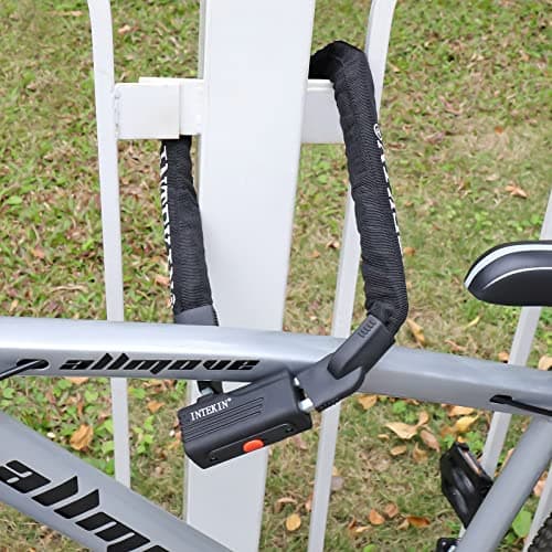 INTEKIN Bike Chain Lock 3FT 8mm Thick Steel Chain Heavy Duty Bike Lock Anti-Theft Bicycle Chain Lock with 3 Keys for E-Bike, Motorcycle, Gate, Fence 7