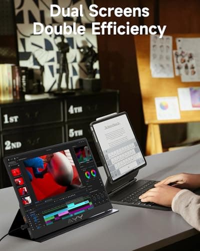 AYY 15.6" Portable Monitor 1080P FHD IPS Screen Extender with USB-C & HDMI for Laptop, PC, Mac, Phone, PS4, Xbox, Switch, VESA Mount, Dual Speakers, Headphone Jack-Black (1080P 60HZ Black) 5